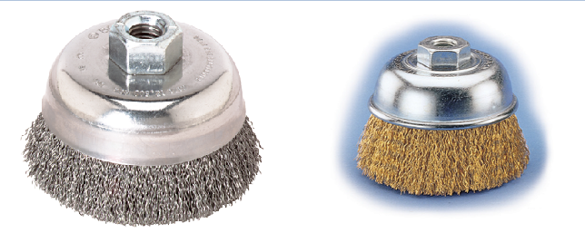 Quality cup wire brushes for industrial cleaning.