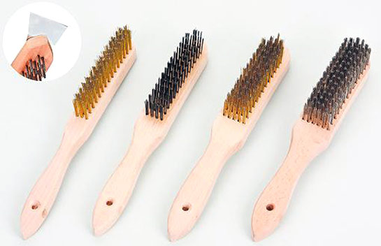 Kullen wire brushes for rust and paint removal.