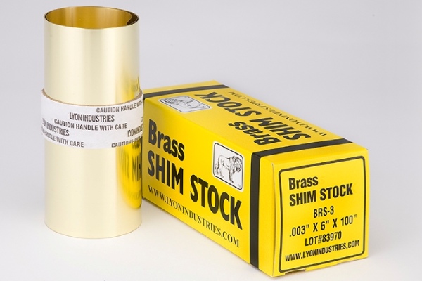 Durable brass shims by Lyon for stability
